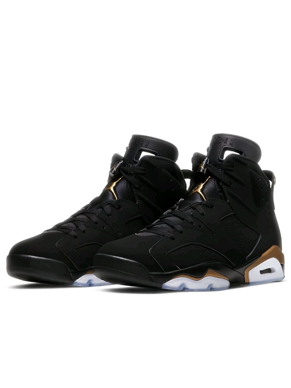 Jordan Air Jordan 6 Men's  Lace Up Basketball Sneakers Black/Gold New Authentic